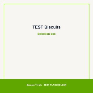 Neutral brand-colour placeholder for TEST Biscuits — test catalogue only, not a real product photo