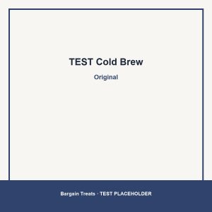 Neutral brand-colour placeholder for TEST Cold Brew — test catalogue only, not a real product photo
