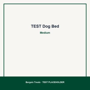 Neutral brand-colour placeholder for TEST Dog Bed — test catalogue only, not a real product photo