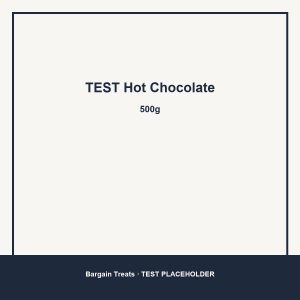 Neutral brand-colour placeholder for TEST Hot Chocolate — test catalogue only, not a real product photo