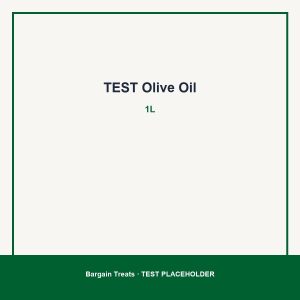 Neutral brand-colour placeholder for TEST Olive Oil — test catalogue only, not a real product photo
